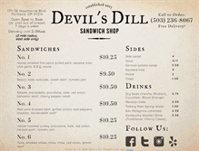 Tablet Screenshot of devilsdill.com